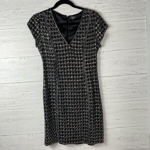 PARKER Black BEADED DRESS